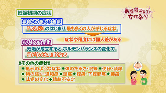 妊娠初期の症状 新堀曜子先生の女性教室 Tku テレビ熊本