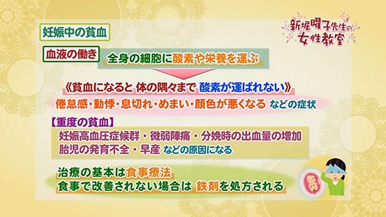 妊娠中の貧血 新堀曜子先生の女性教室 Tku テレビ熊本