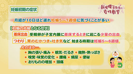 妊娠初期の症状 新堀曜子先生の女性教室 Tku テレビ熊本